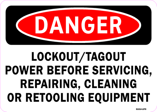 Lockout/Tagout Sign